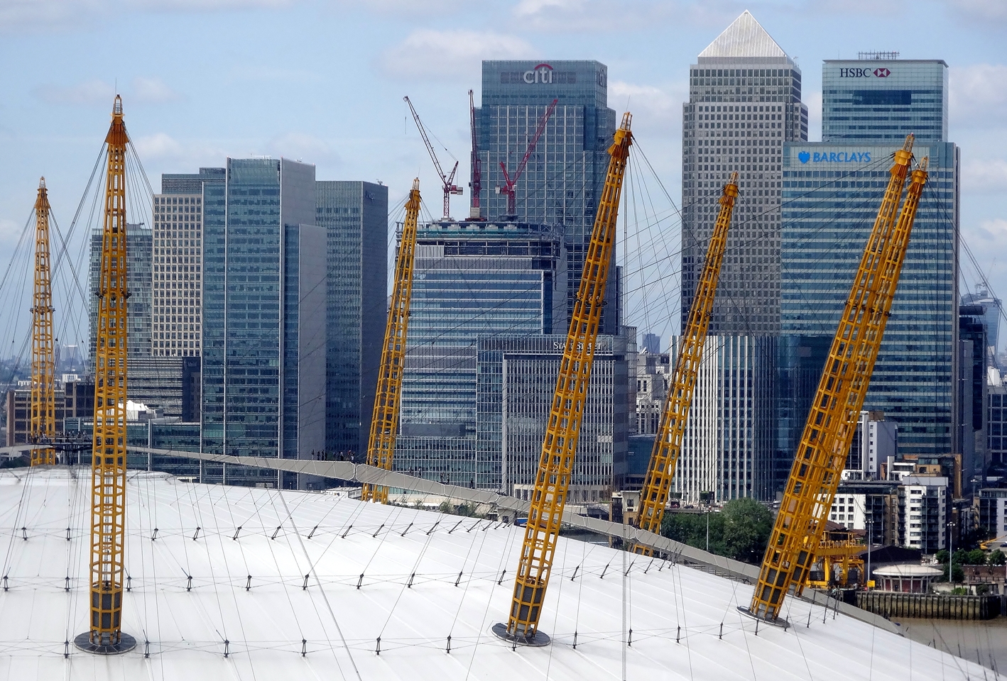 canary wharf london millennium dome