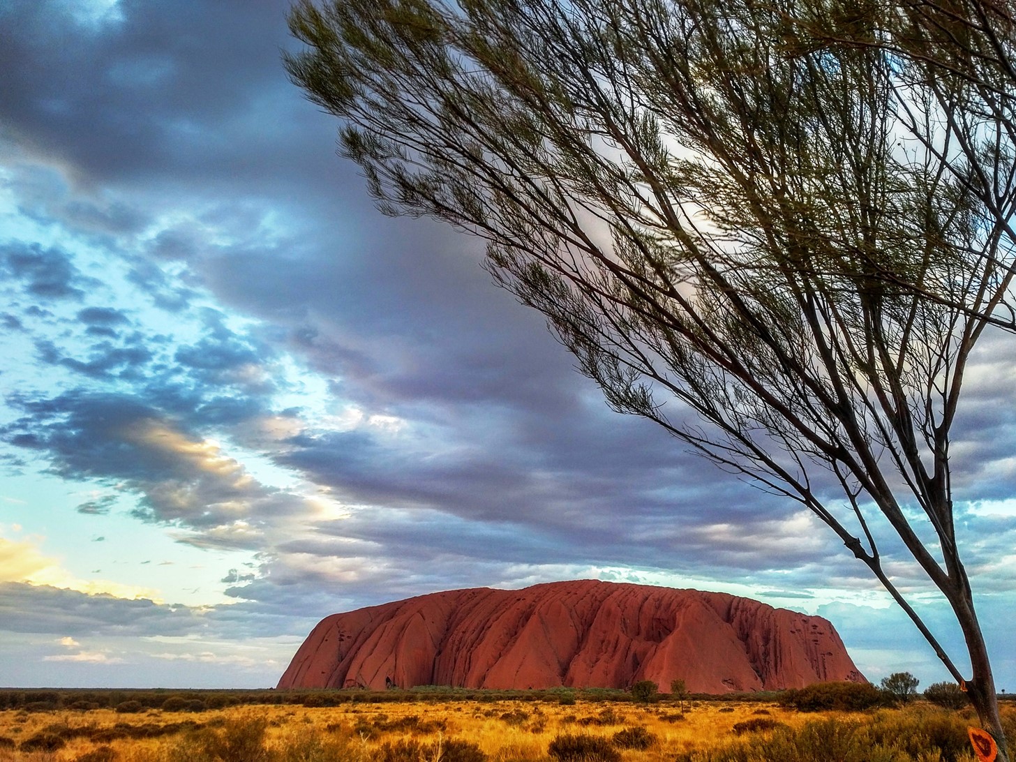 uluru at dusk