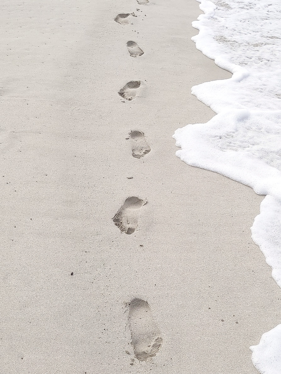 footprints in the sand