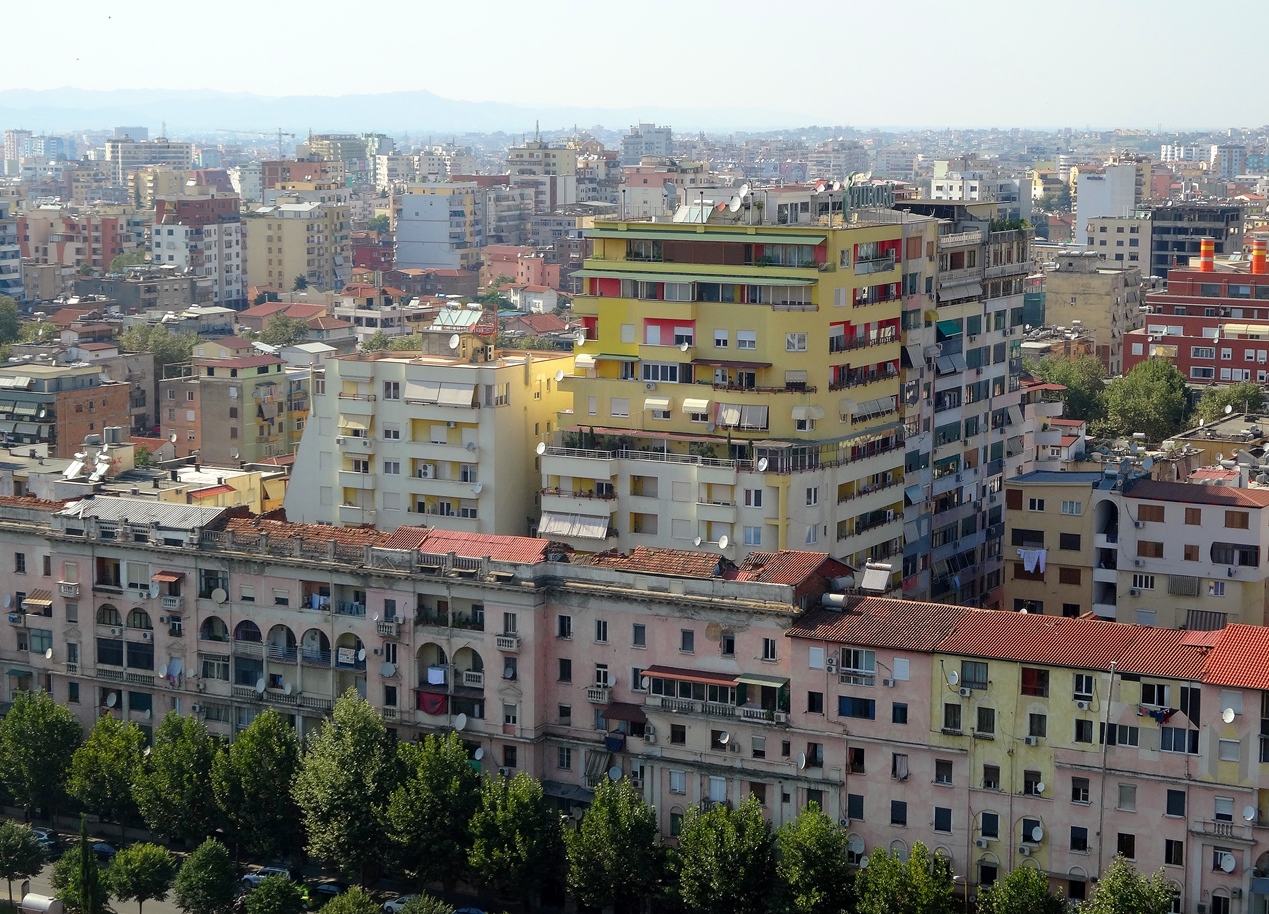 tirana skyline