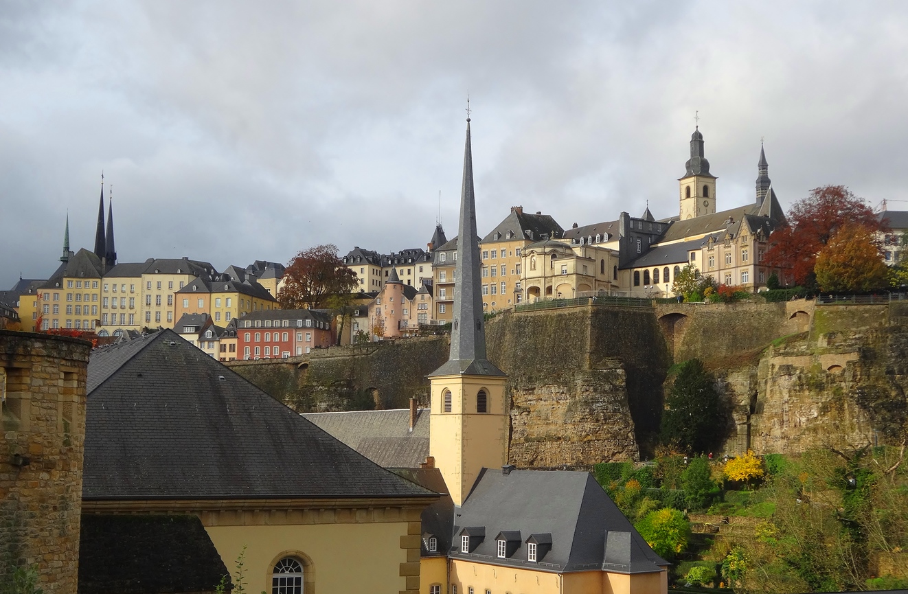 luxembourg city spires
